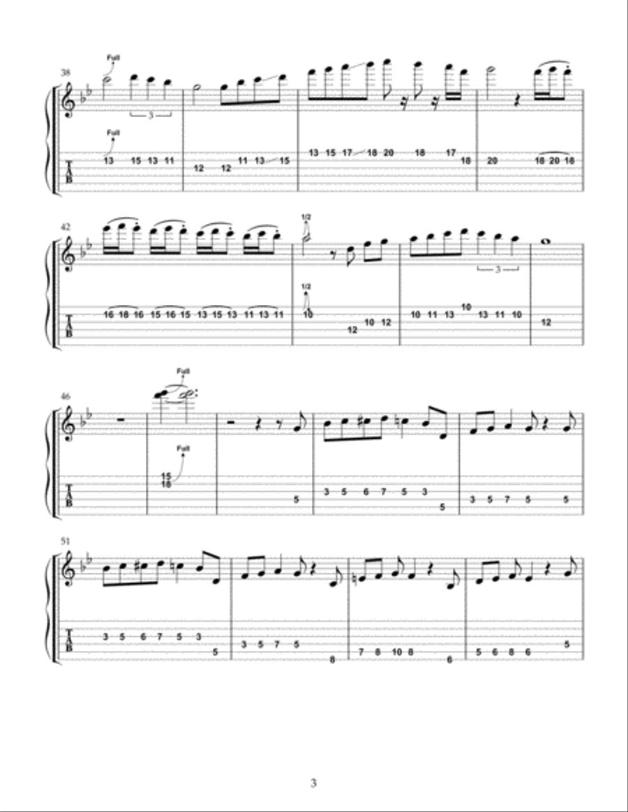 Prodigal Guitar Tablature scores gallery preview page 3
