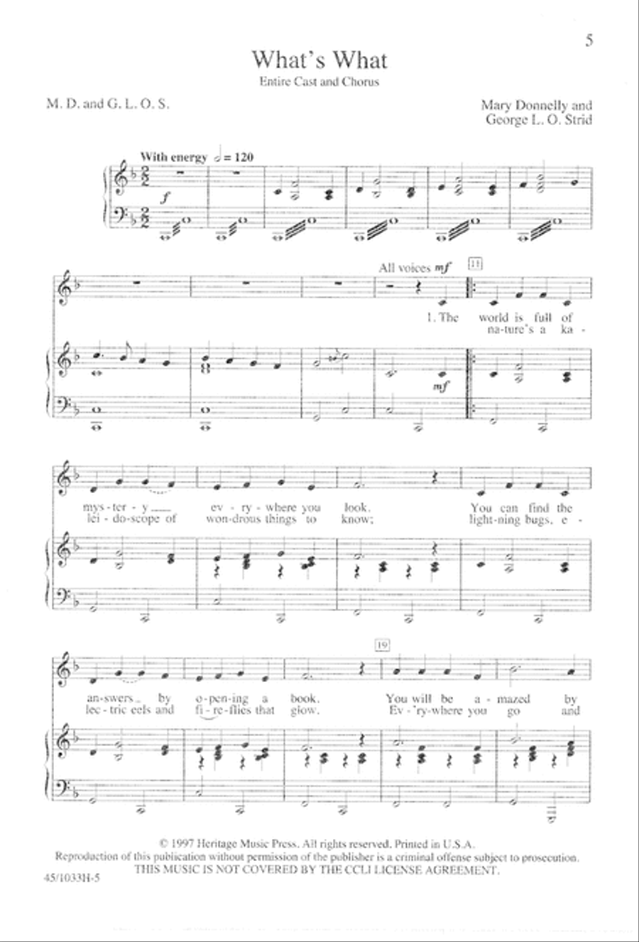 Watts It All About? The Whole Shocking Story Unison Choir scores gallery preview page 6