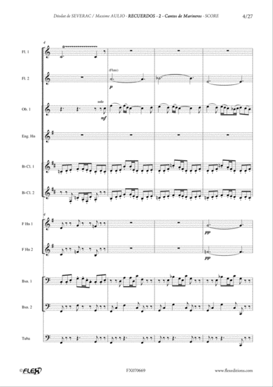 Cantos de Marineros Cantos de Marineros English Horn scores gallery preview page 4