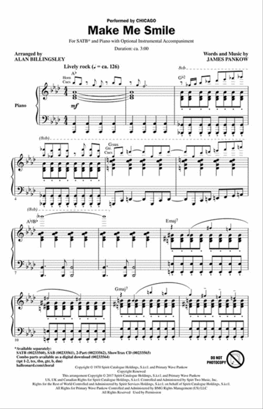 Make Me Smile Make Me Smile 4-Part scores gallery preview page 2