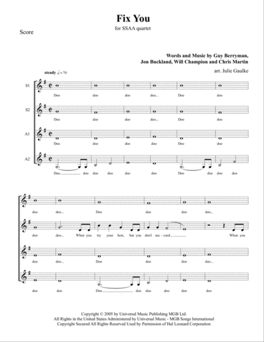 Fix You Fix You SSAA scores gallery preview page 1