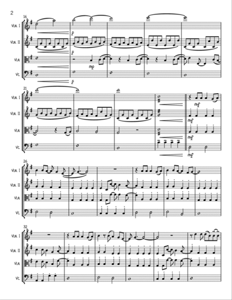 A Million Dreams String Quartet scores gallery preview page 2