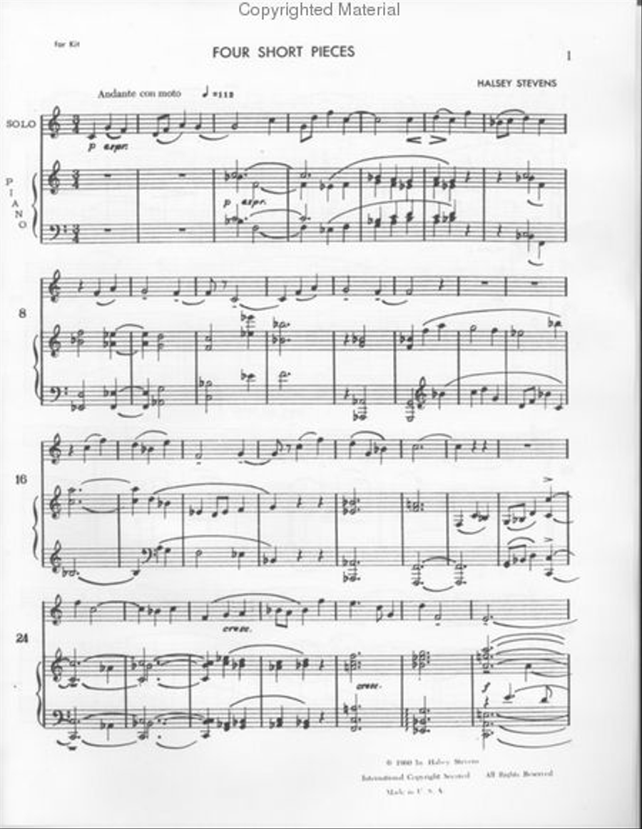 Four Short Pieces Four Short Pieces Clarinet Solo scores gallery preview page 2