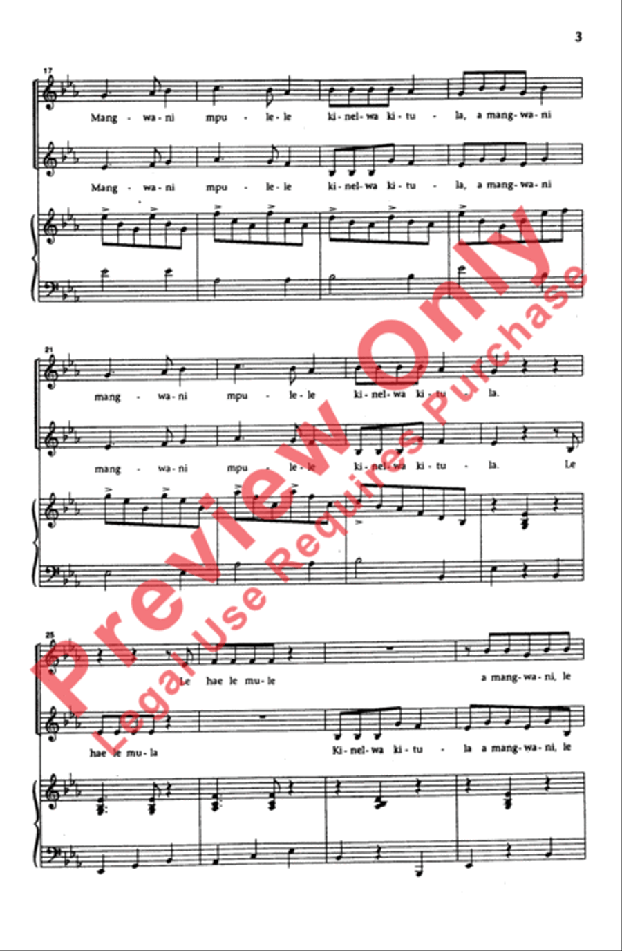 Mangwani Mpulele Women's Choir scores gallery preview page 3