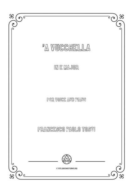Tosti - 'A Vucchella in E Major for voice and piano image number null