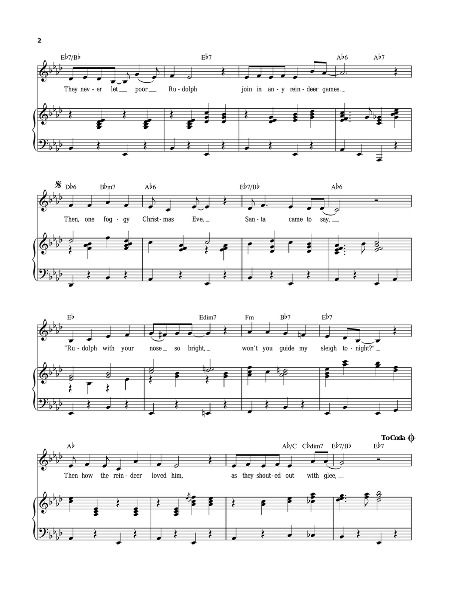 Rudolph The Red-Nosed Reindeer Voice scores gallery preview page 2