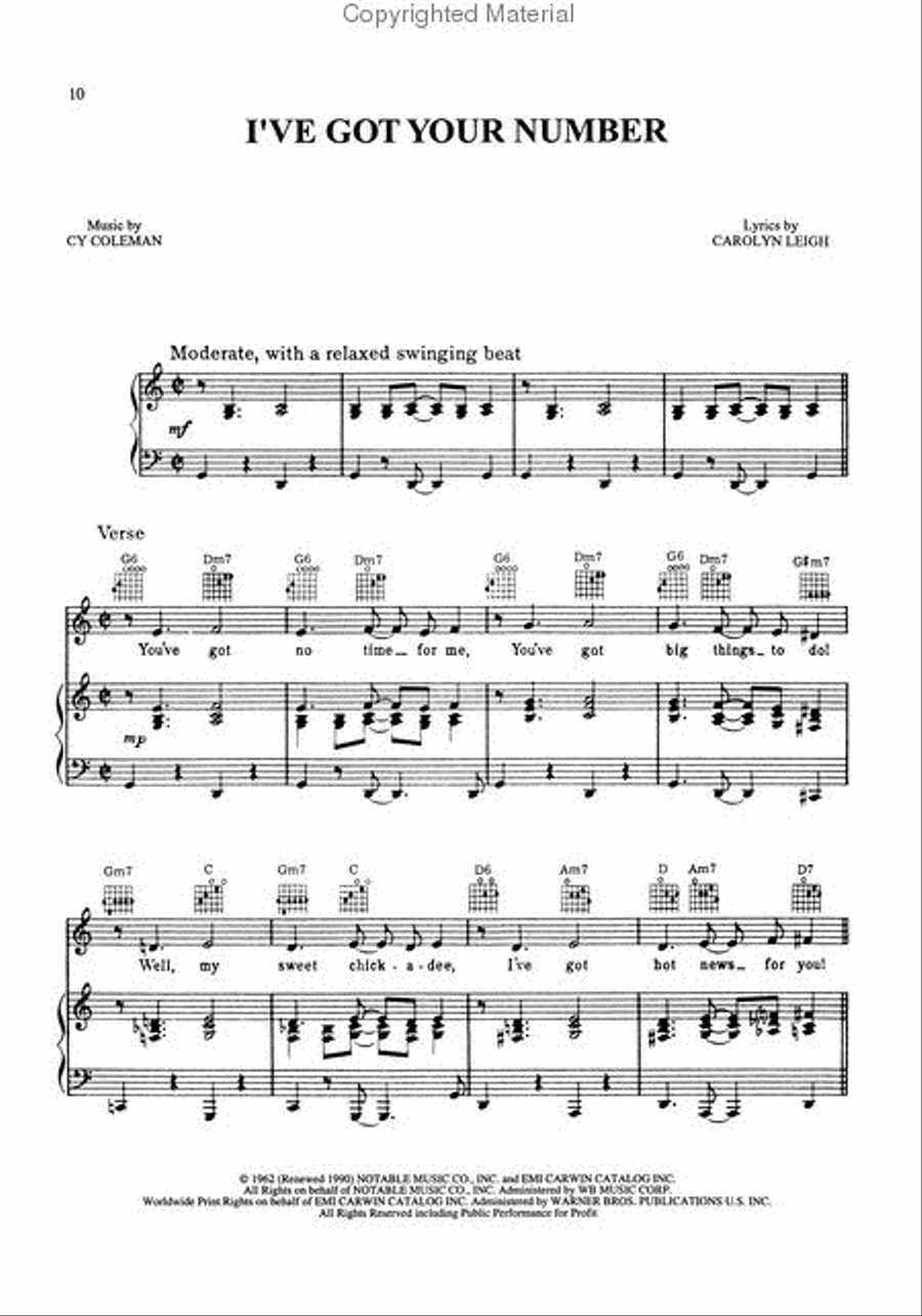 Little Me (Vocal Selections) Piano, Vocal, Guitar scores gallery preview page 3