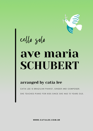 Book cover for Ave Maria - Schubert for Cello solo - Bb major