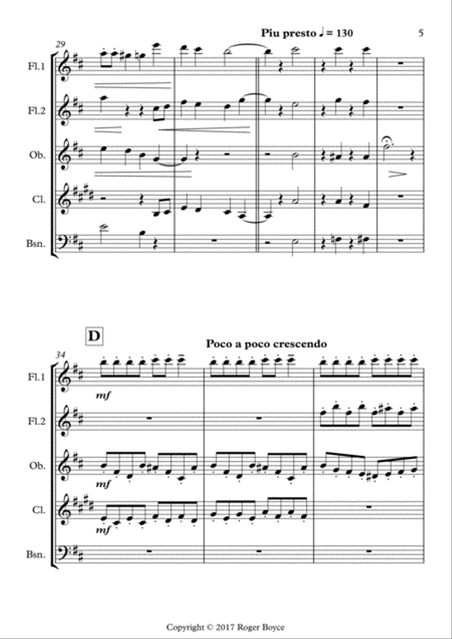Rustic Wedding Woodwind Ensemble scores gallery preview page 5