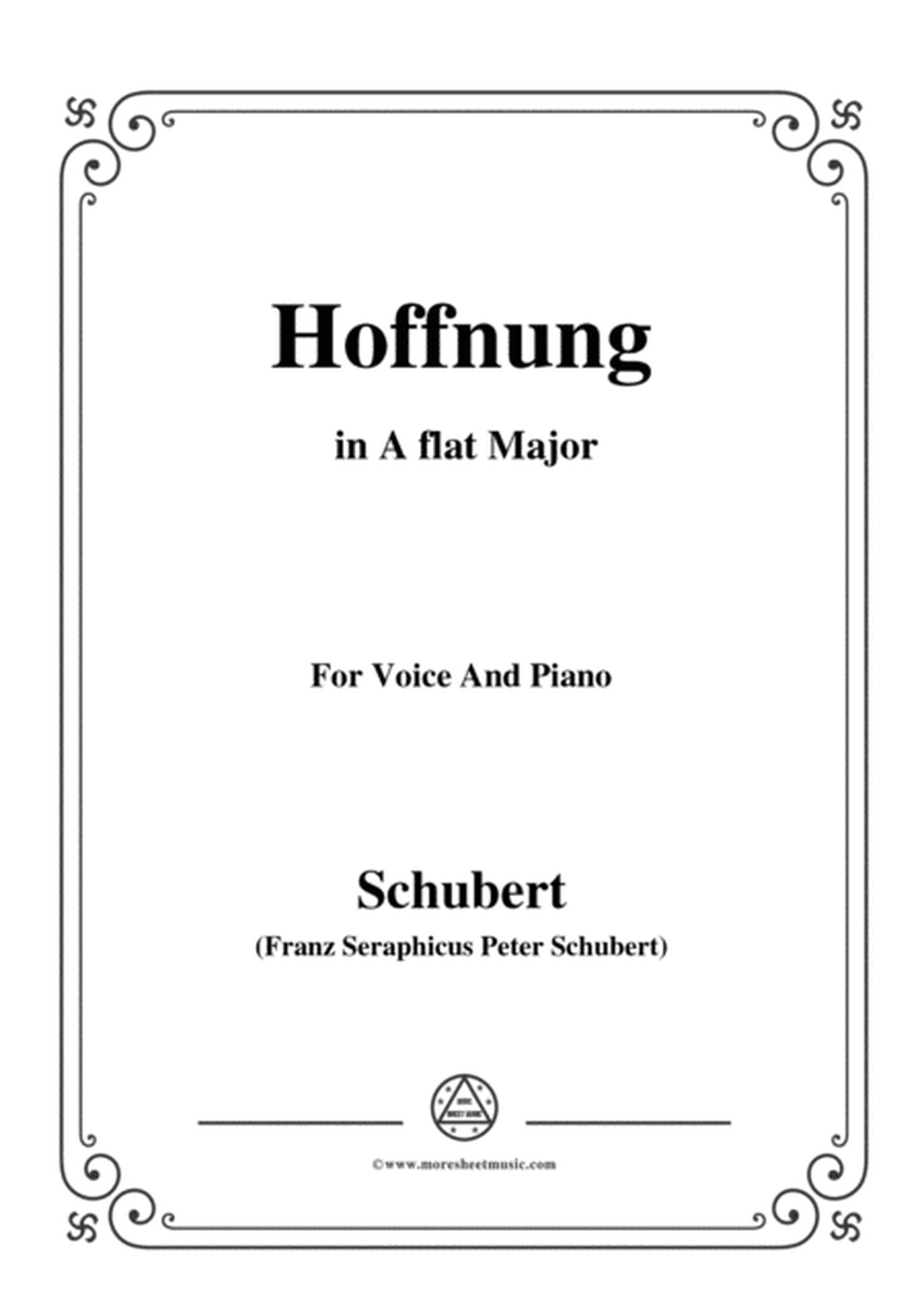 Schubert-Hoffnung,in A flat Major,D.251,for Voice and Piano image number null