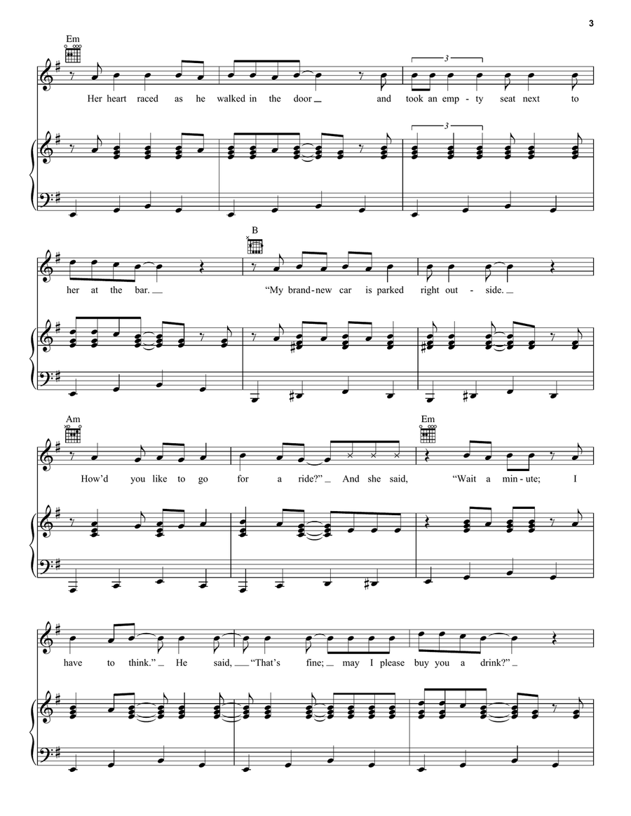 Date Rape Piano, Vocal, Guitar scores gallery preview page 3