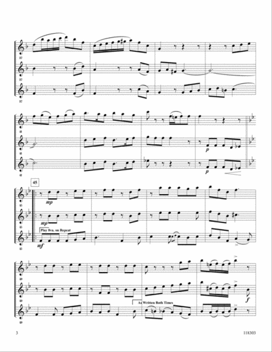 Redeemed Clarinet Trio scores gallery preview page 3