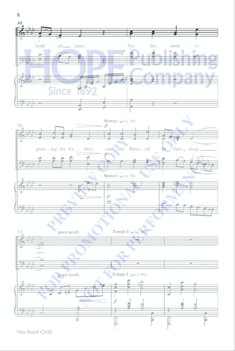 One Small Child 4-Part scores gallery preview page 8