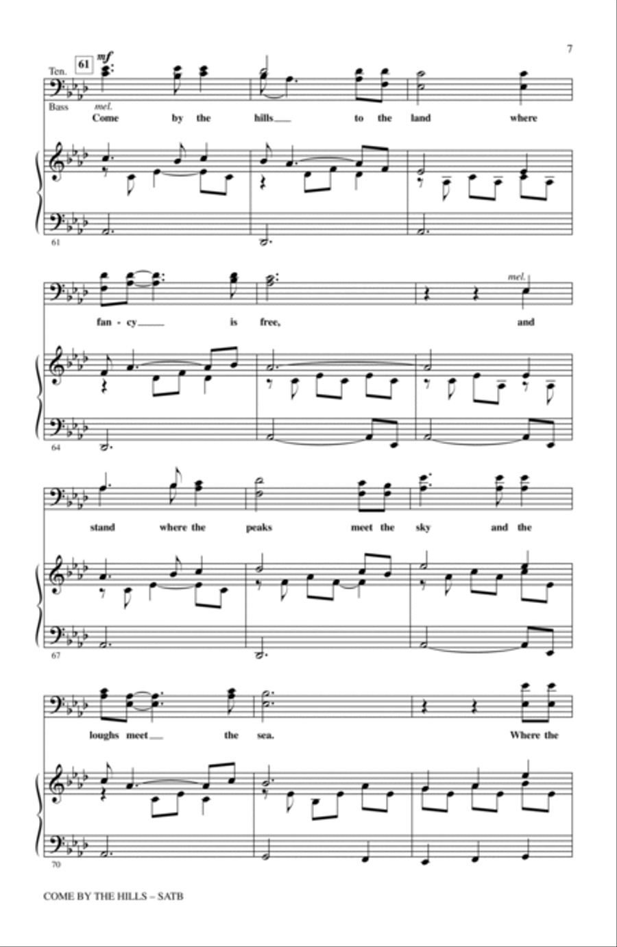 Come By The Hills (Buachaill On Eirne) 4-Part scores gallery preview page 6