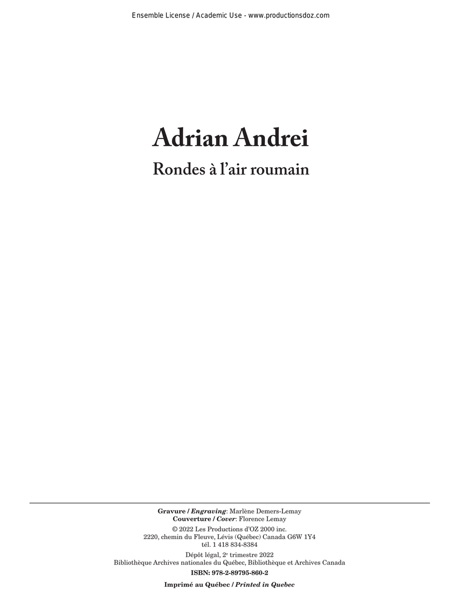 Rondes à l'air roumain