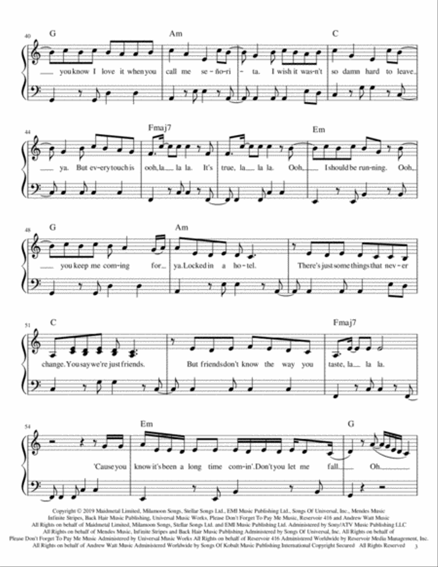 Senorita Voice scores gallery preview page 3