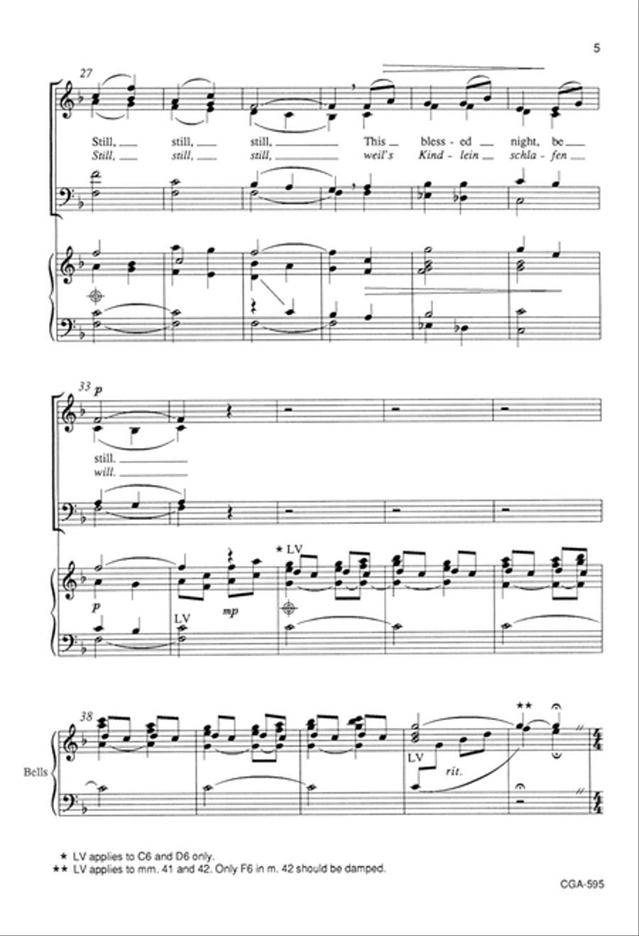 A German Christmas Choral Bell Score 4-Part scores gallery preview page 5