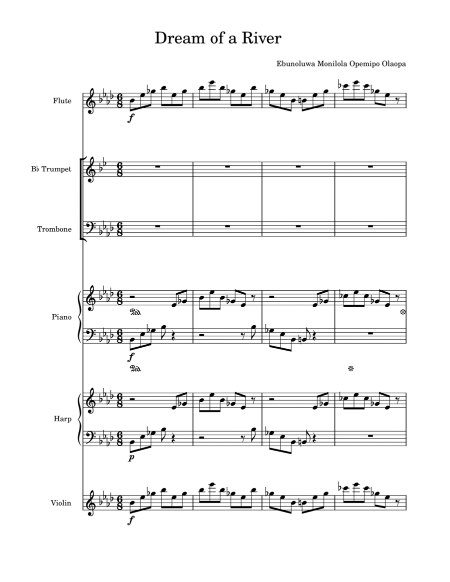 Dream of a River Dream of a River Chamber Orchestra scores gallery preview page 1