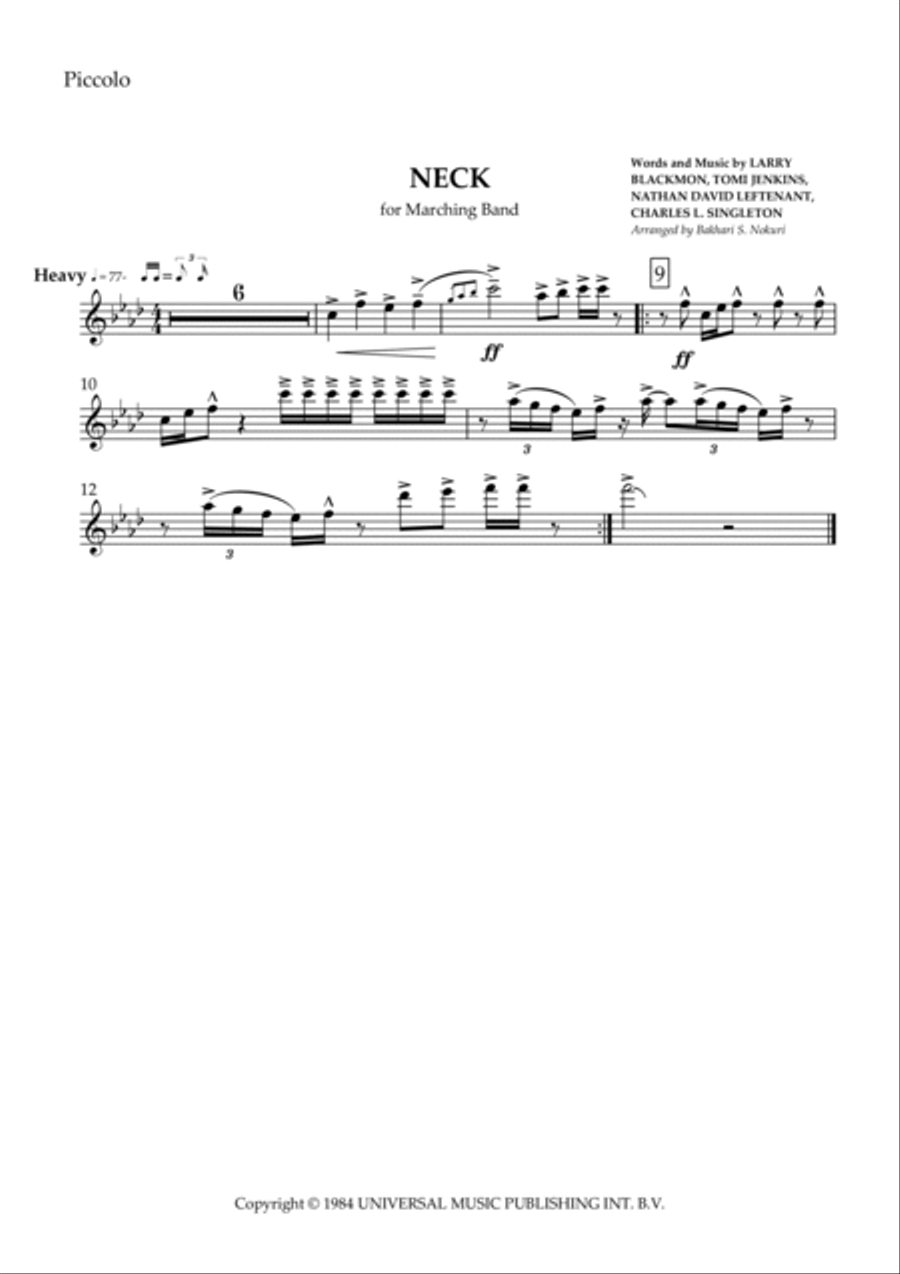 Talkin' Out Of The Side Of Your Neck Marching Band scores gallery preview page 4