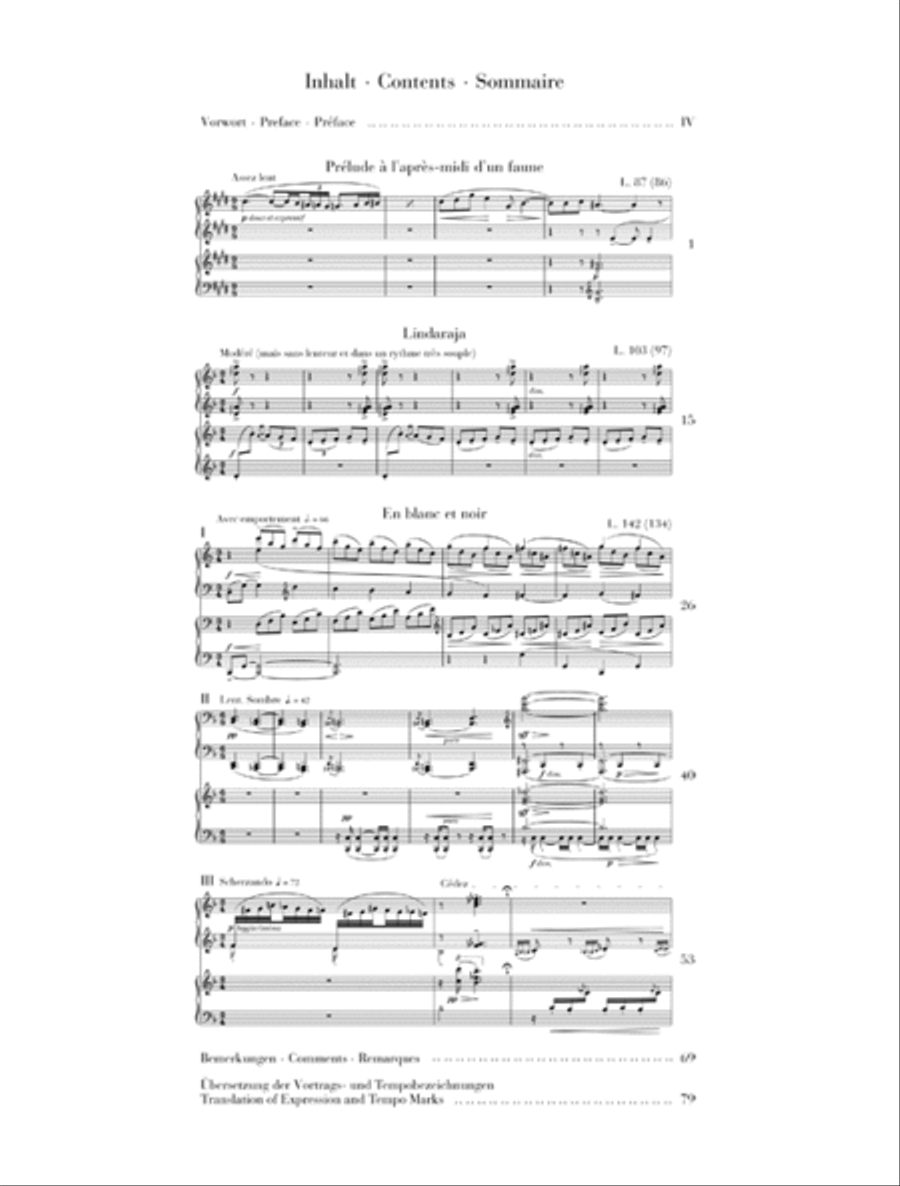 Claude Debussy – Works for Two Pianos Piano Solo scores gallery preview page 2