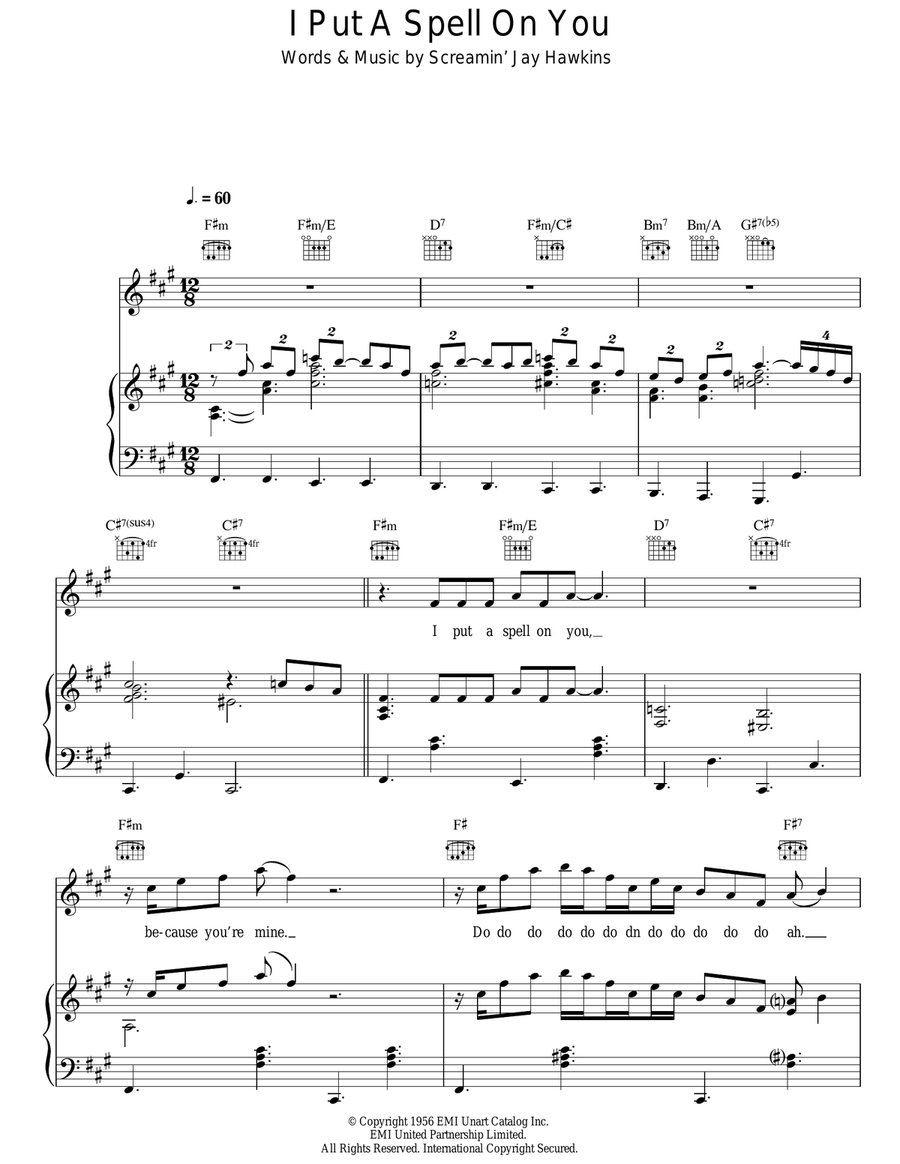 I Put A Spell On You Guitar scores gallery preview page 1