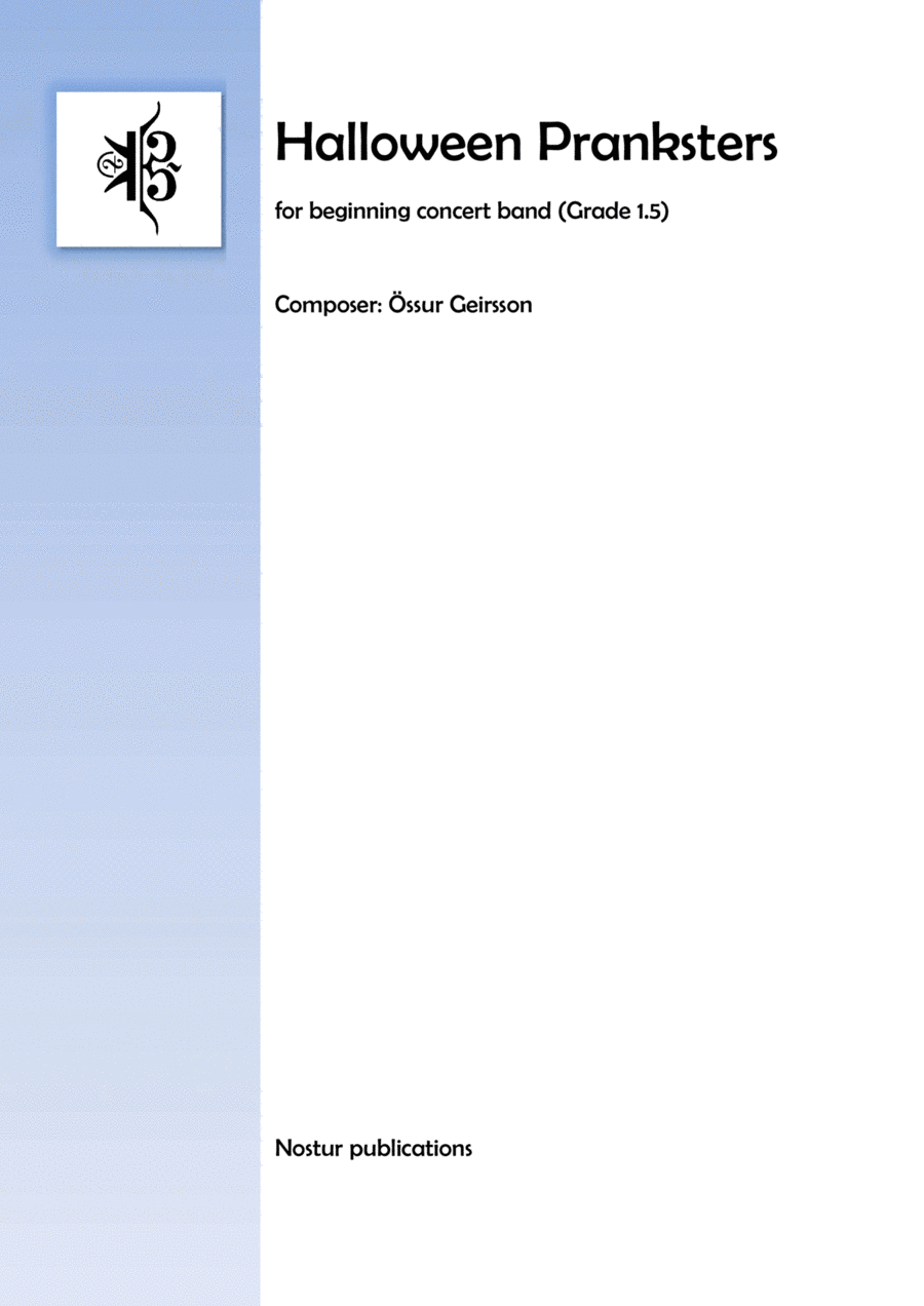Halloween Pranksters Concert Band scores gallery preview page 1