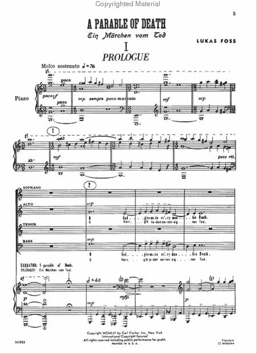 A Parable of Death 4-Part scores gallery preview page 2