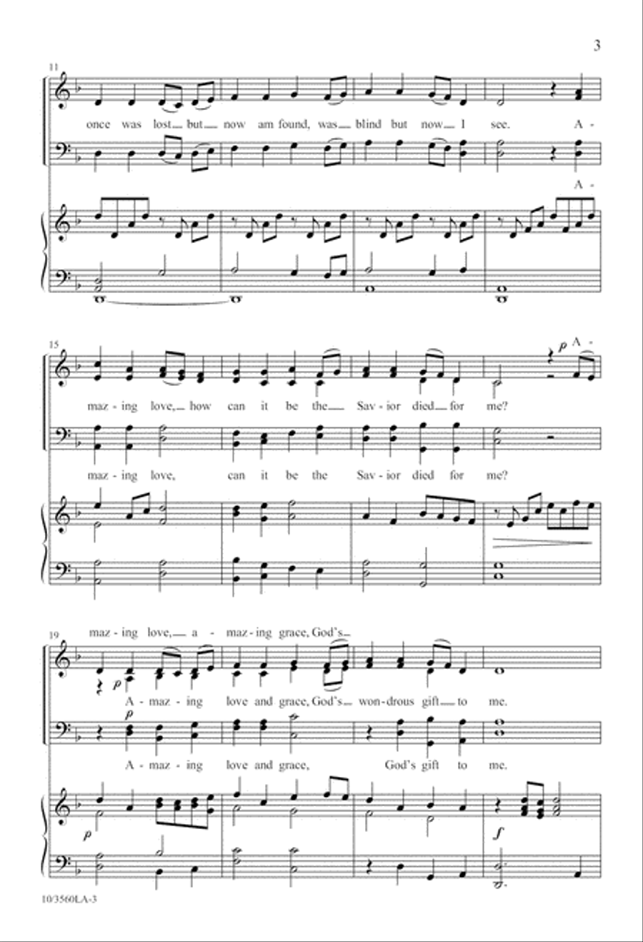 Amazing Grace! Amazing Love! 4-Part scores gallery preview page 3