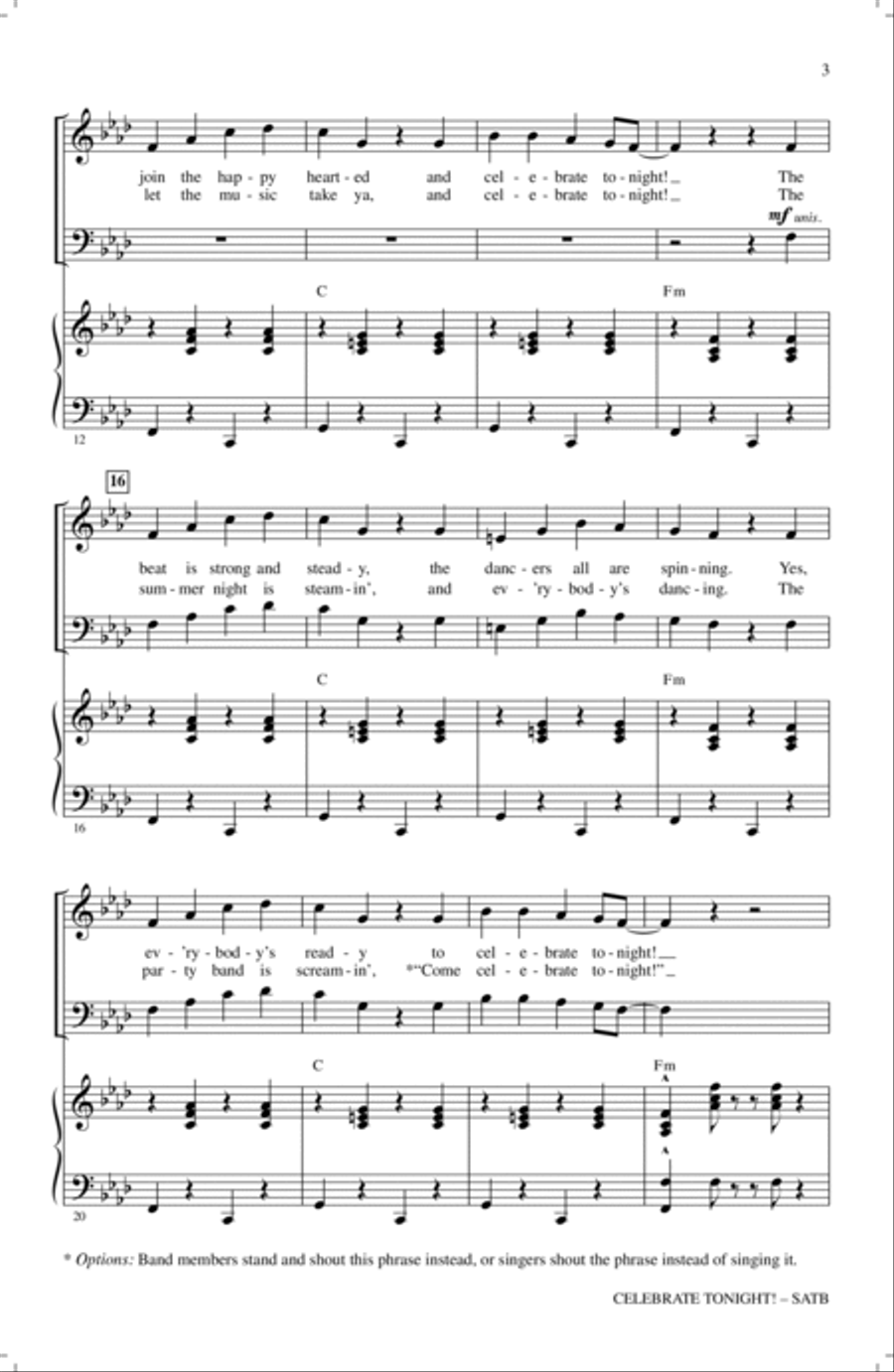 Celebrate Tonight! 4-Part scores gallery preview page 2
