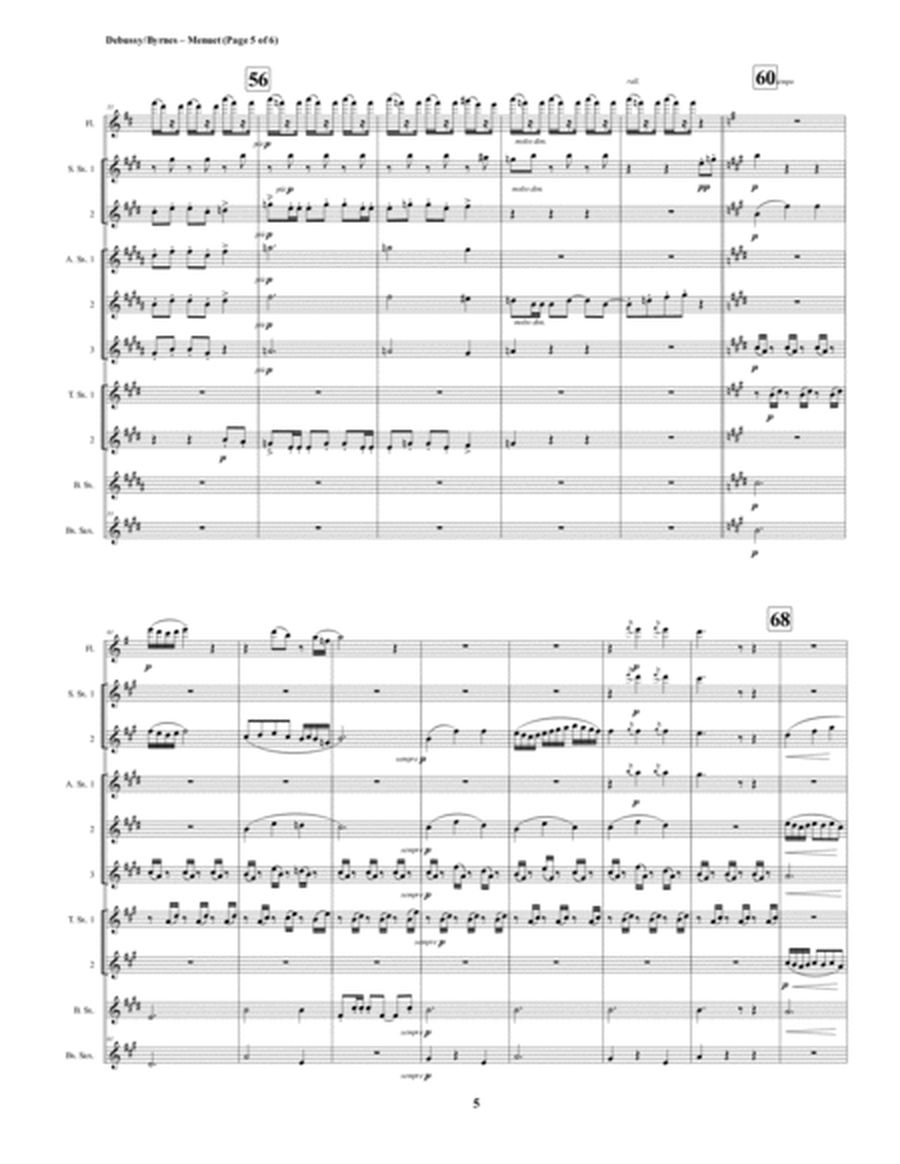 Menuet (Mvt. 3 from Debussy's Petite Suite for Saxophone Nonet + Flute image number null