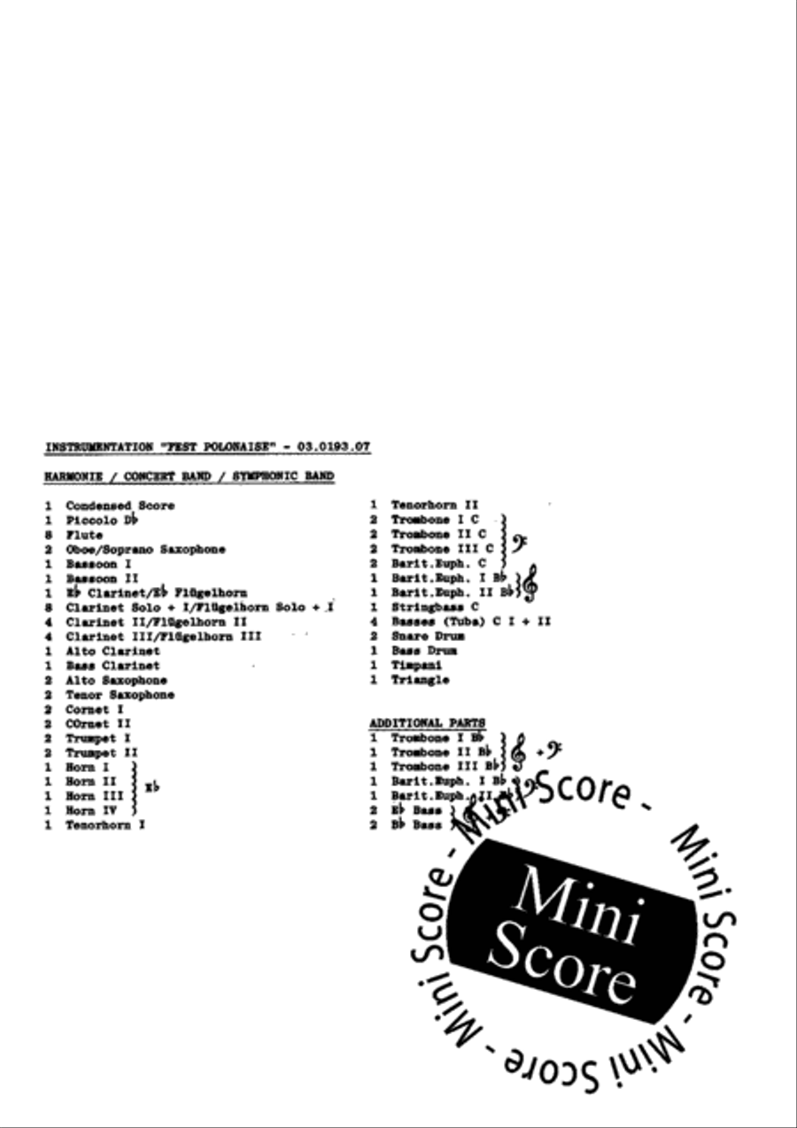 Fest Polonaise Concert Band scores gallery preview page 3