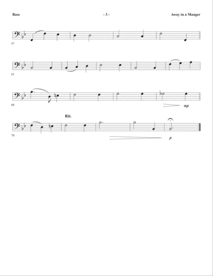 A Weary World Rejoices (A Chamber Cantata For Christmas) - Double Bass A Weary World Rejoices (A Chamber Cantata For Christmas) - Double Bass Choir scores gallery preview page 20