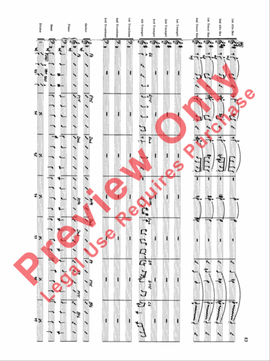 Original Big Band Sounds Big Band scores gallery preview page 84