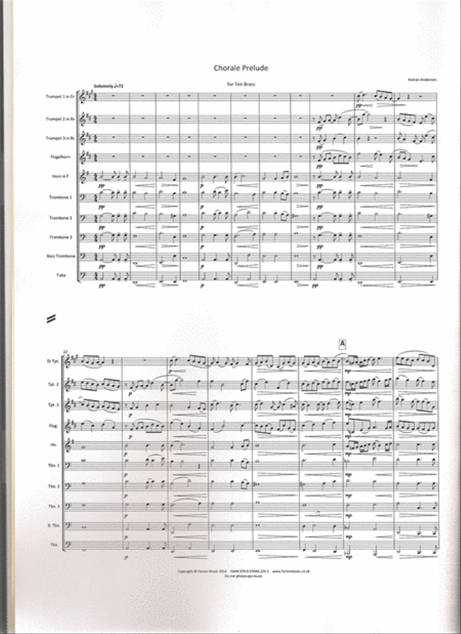 Chorale Prelude Brass Ensemble scores gallery preview page 2
