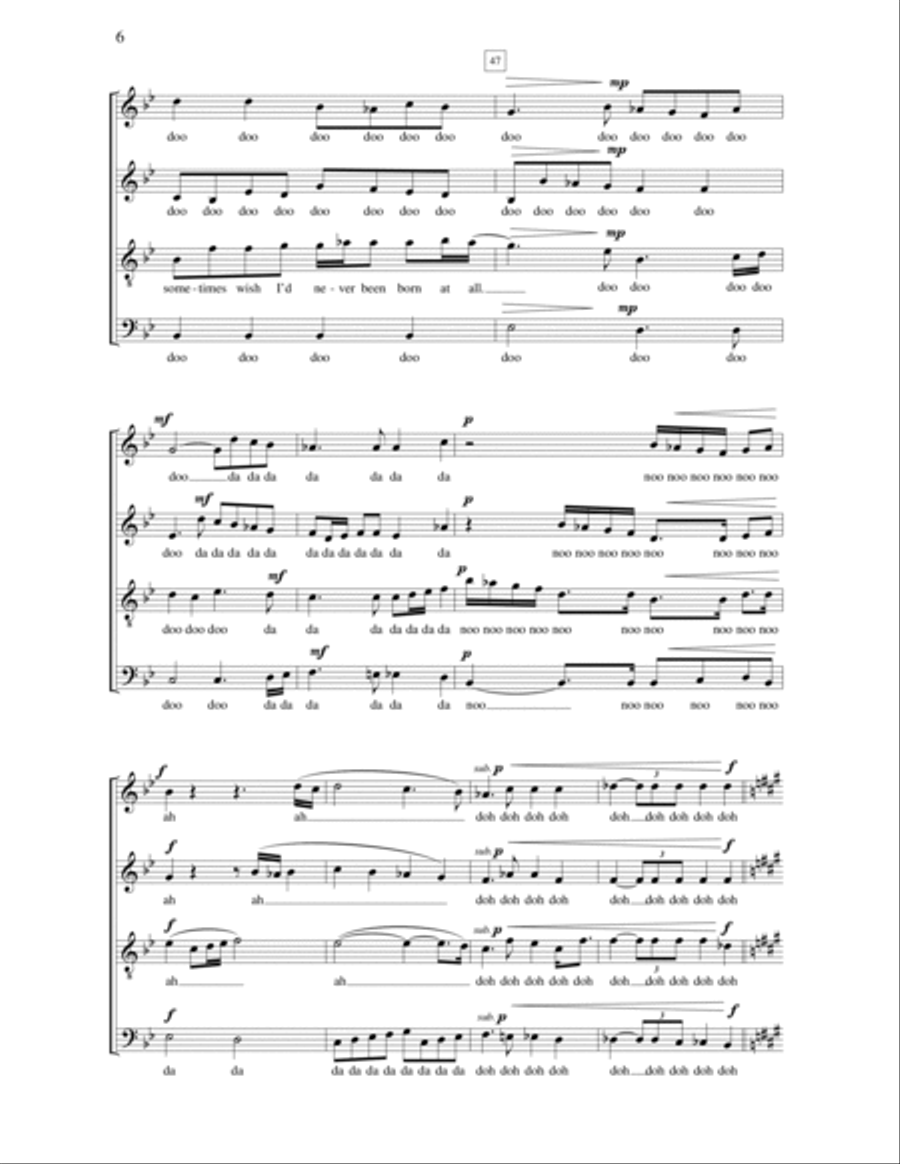 Bohemian Rhapsody (arr. Deke Sharon) 4-Part scores gallery preview page 6