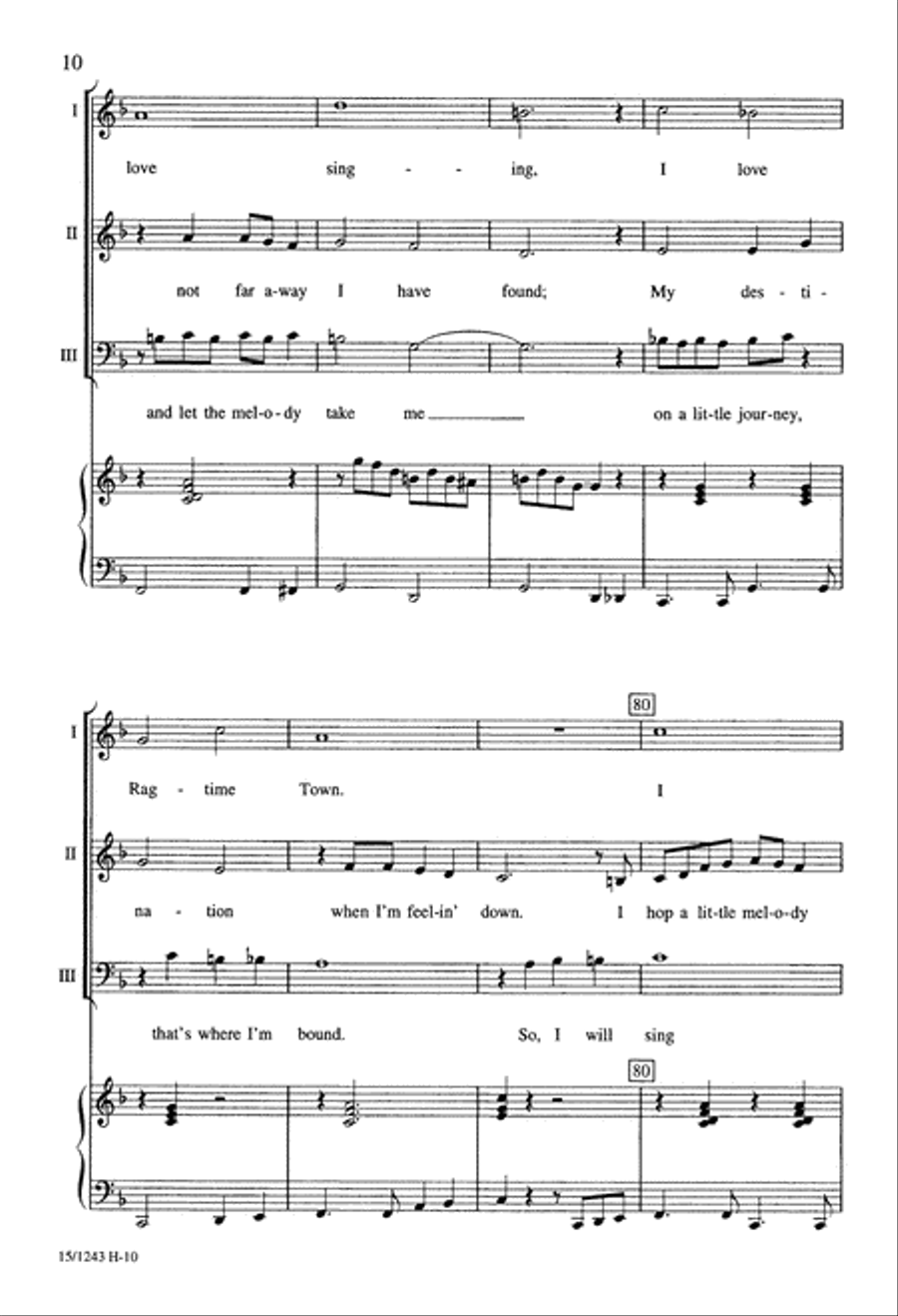 Ragtime Town Unison Choir scores gallery preview page 10