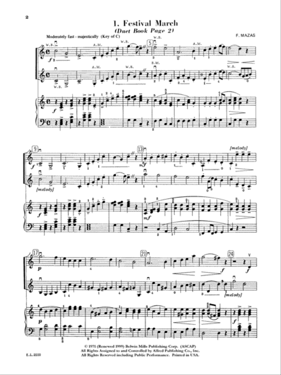 Beautiful Music for Two String Instruments, Book 3 Chamber Orchestra scores gallery preview page 3