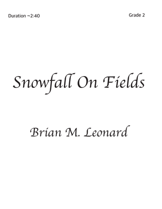 Snowfall On Fields