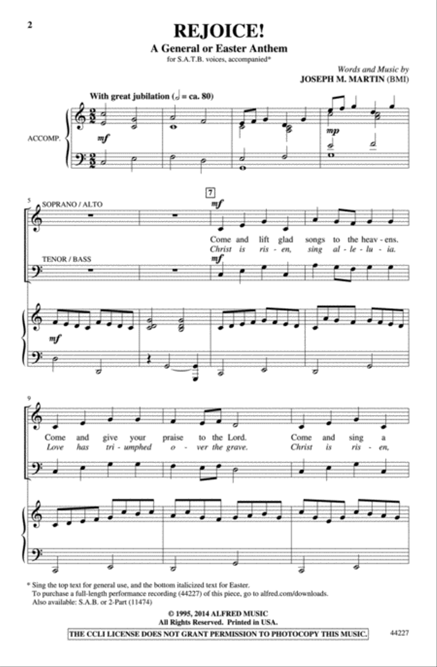 Rejoice! Choir scores gallery preview page 1