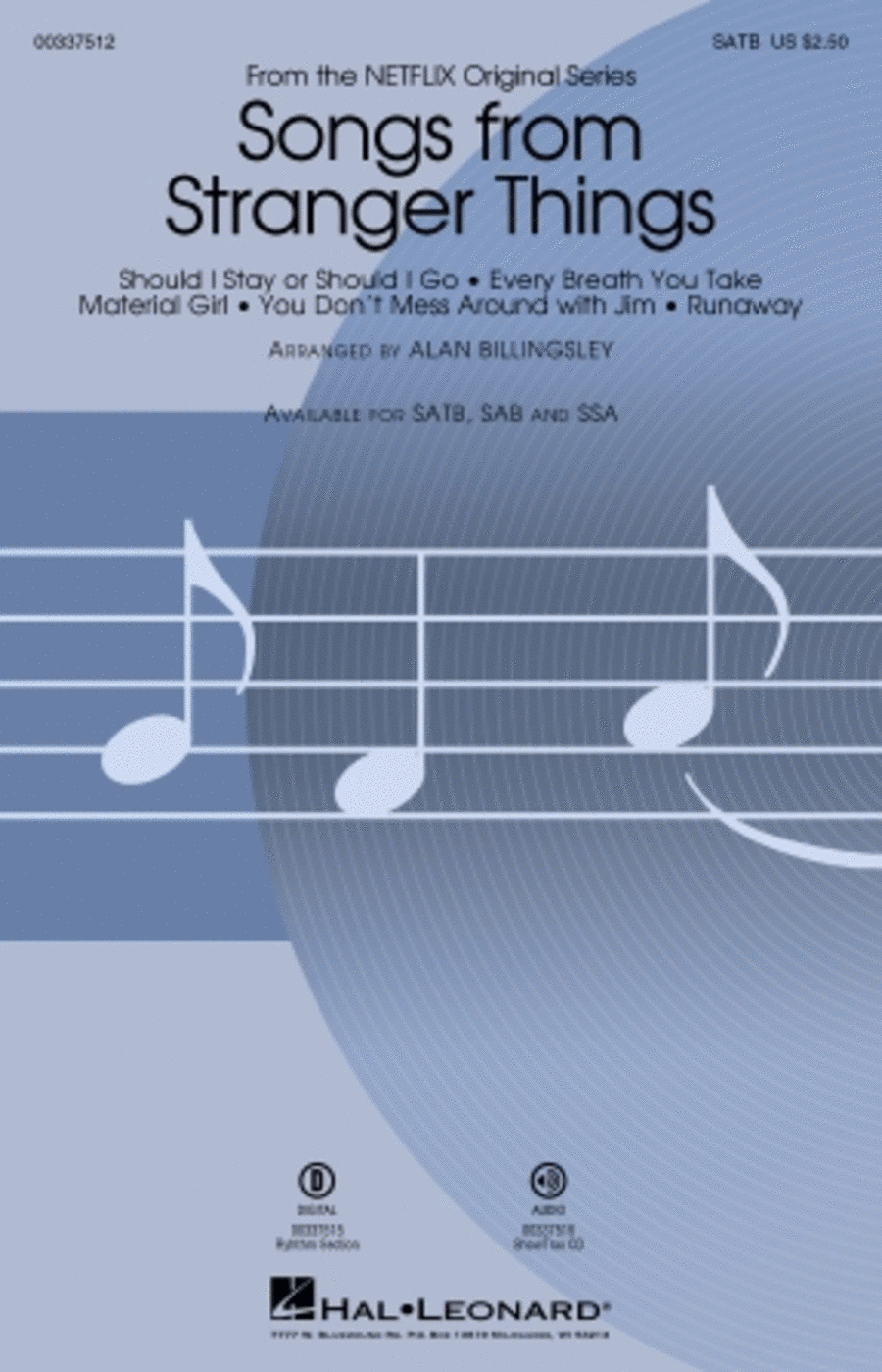 Songs from Stranger Things Choir scores gallery preview page 1