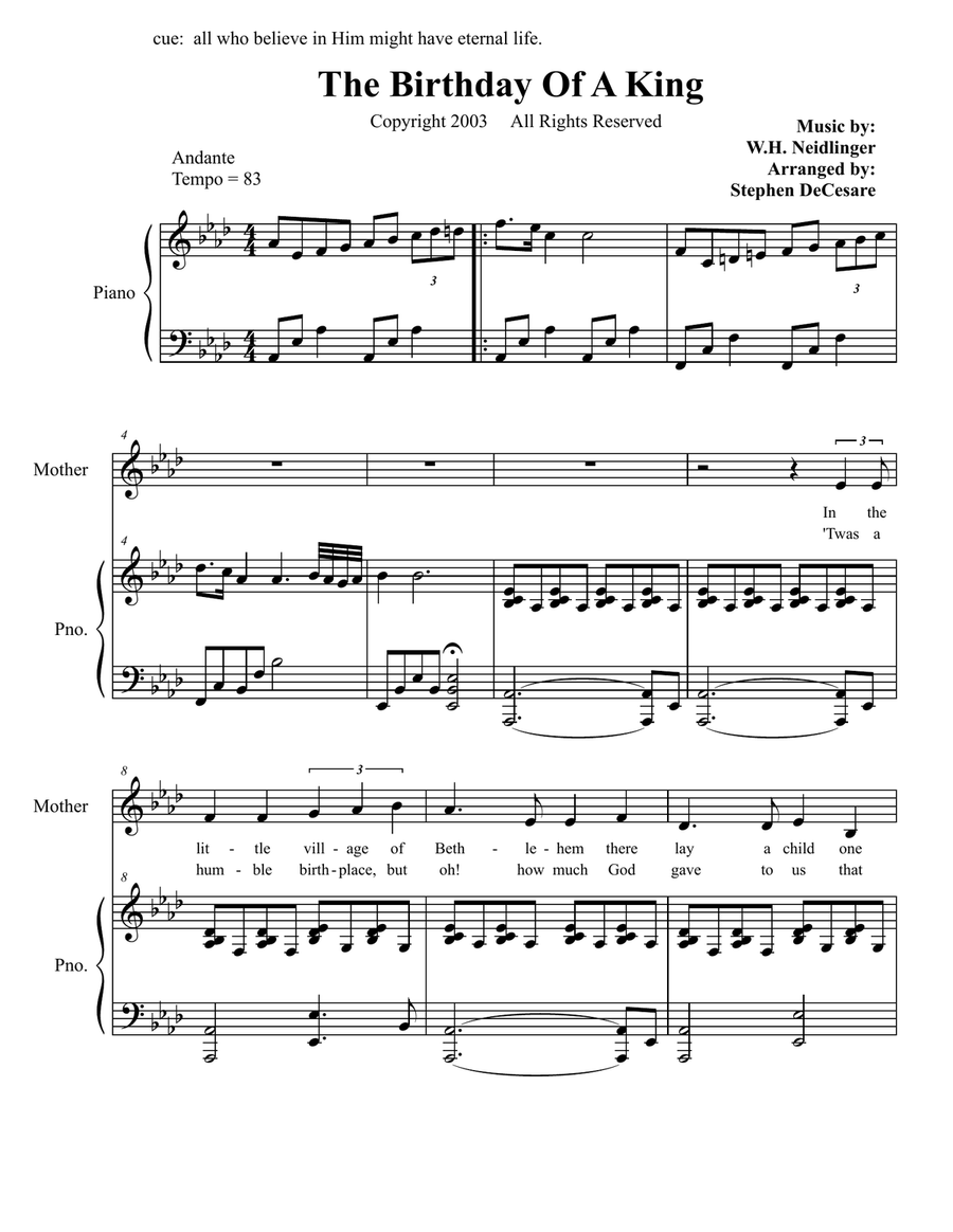 Why the Chimes Rang (the musical) (Piano/Vocal Score) 4-Part scores gallery preview page 4