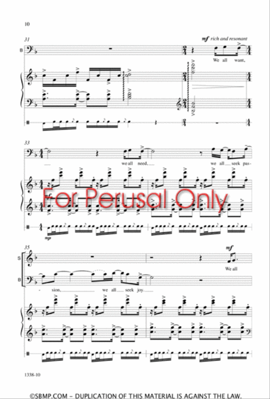 Sisi ni moja - SATB Octavo 4-Part scores gallery preview page 9
