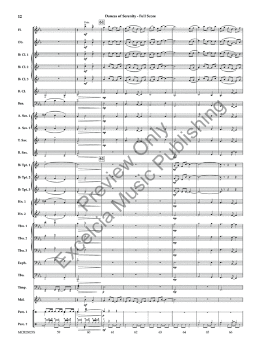Dances of Serenity (Score) Concert Band scores gallery preview page 13