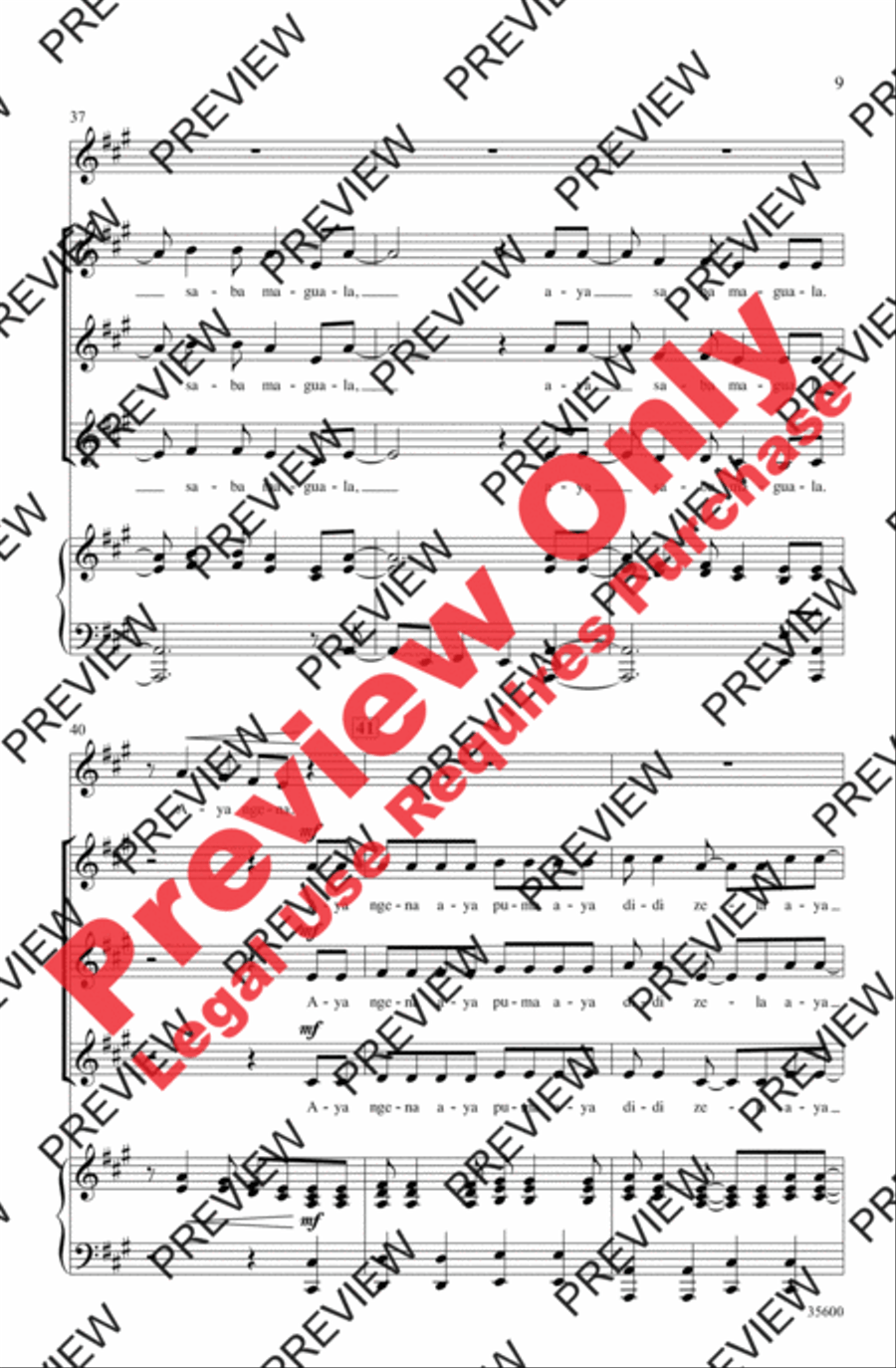 Aya Ngena Aya Ngena Women's Choir scores gallery preview page 9