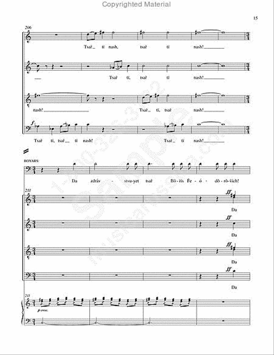 Coronation Scene from 'Boris Godunov' (Choral Parts) 4-Part scores gallery preview page 14