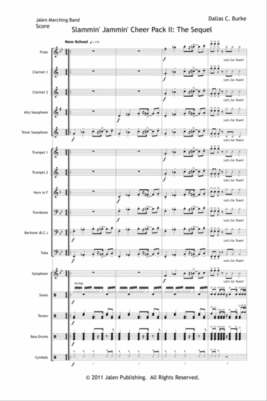 Slammin' Jammin Cheer Pack II: The Sequel Marching Band scores gallery preview page 2