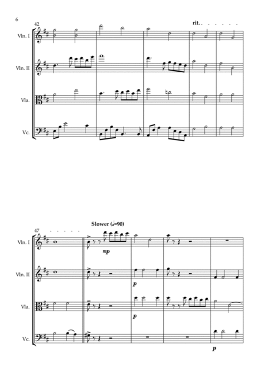 Far Longer Than Forever String Quartet scores gallery preview page 6