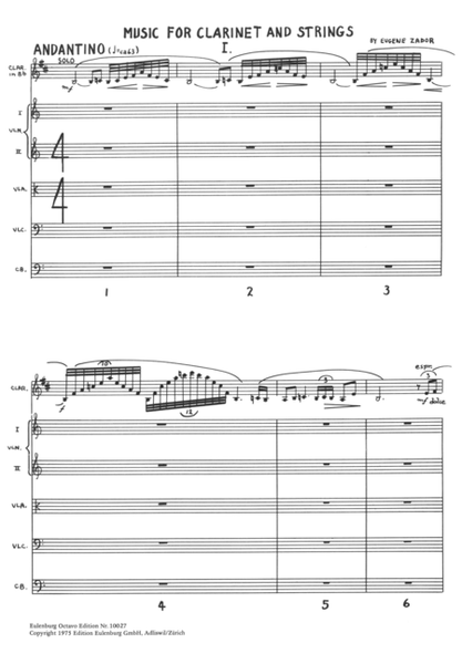 Music for clarinet and strings