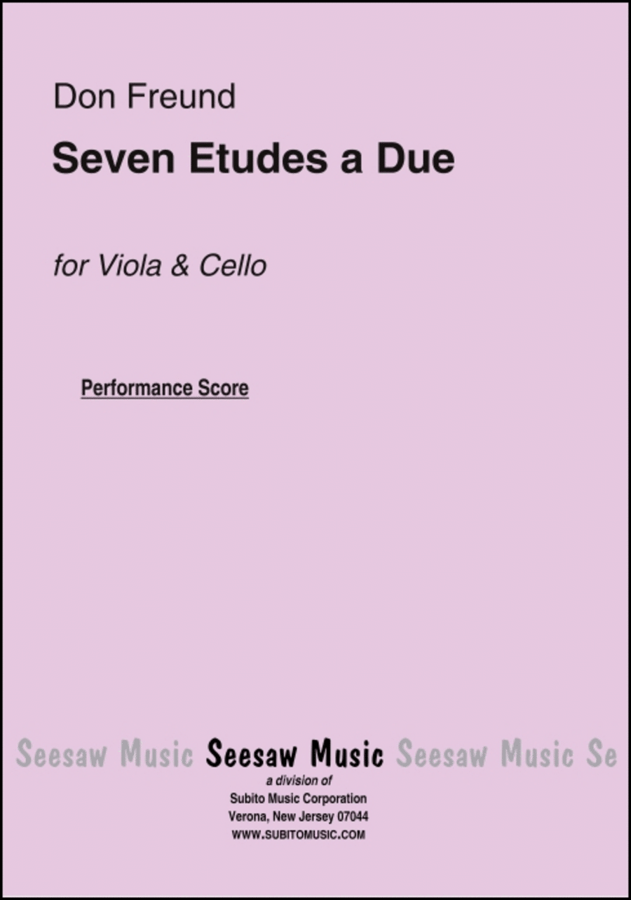 Seven Etudes a Due Viola scores gallery preview page 1