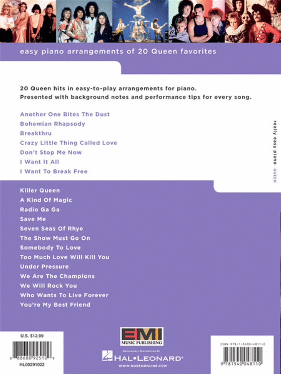 Queen – Really Easy Piano Easy Piano scores gallery preview page 7